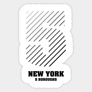 5 New York Boroughs Sticker